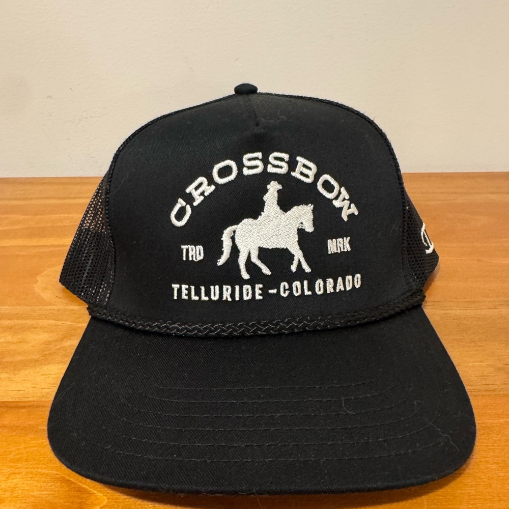 Black Crossbow Ranch Trucker Hat